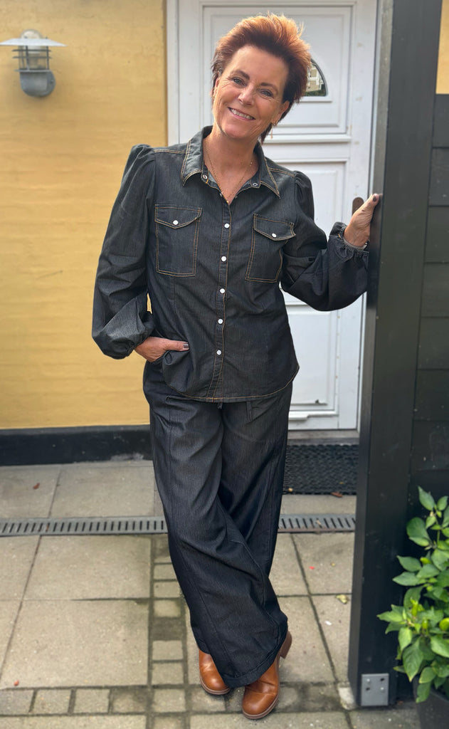 Say INA Copenhagen Skjorte - Detia LS - Black Denim