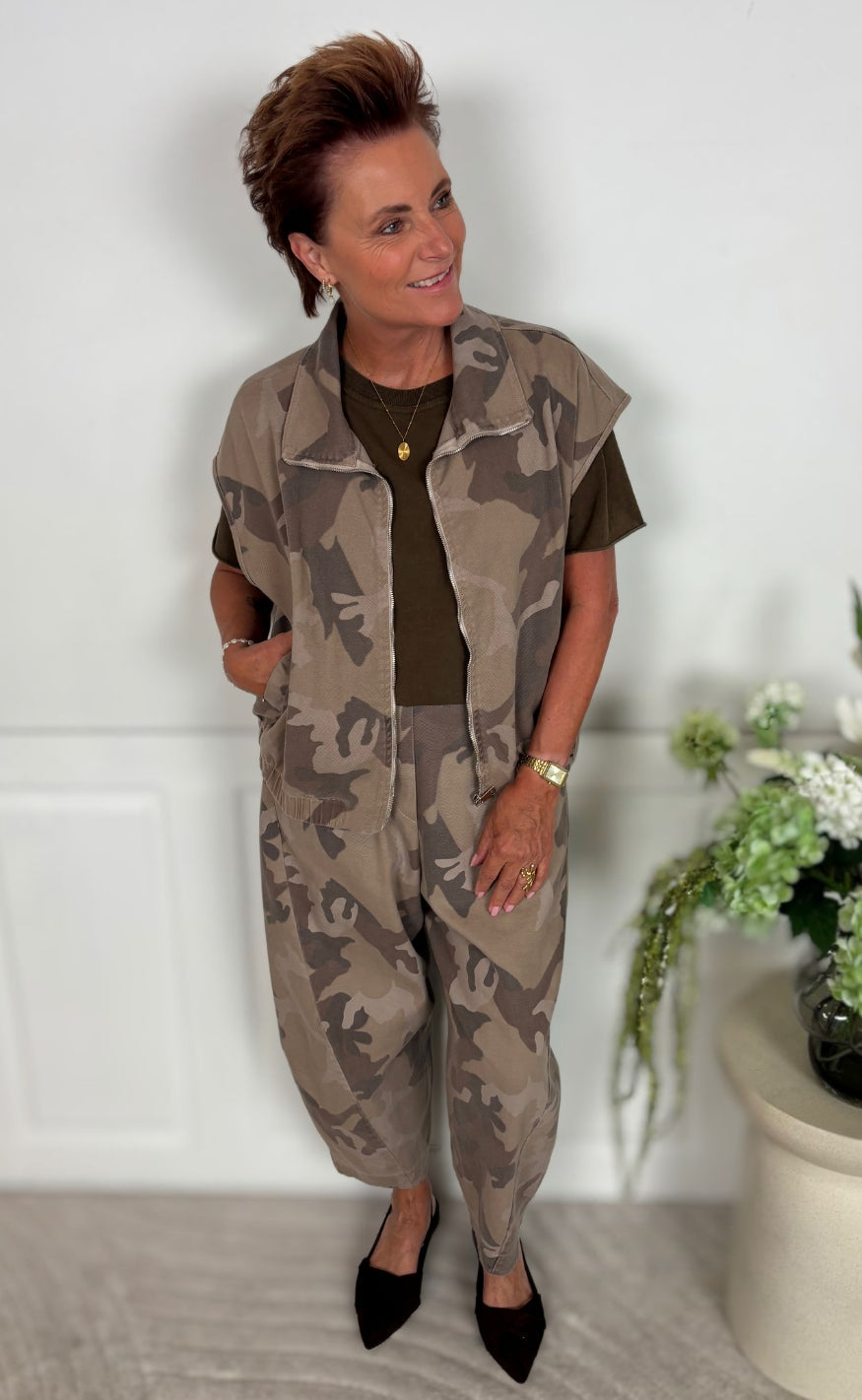 Marta Du Chateau Bukser - Beryl - Beige Camo