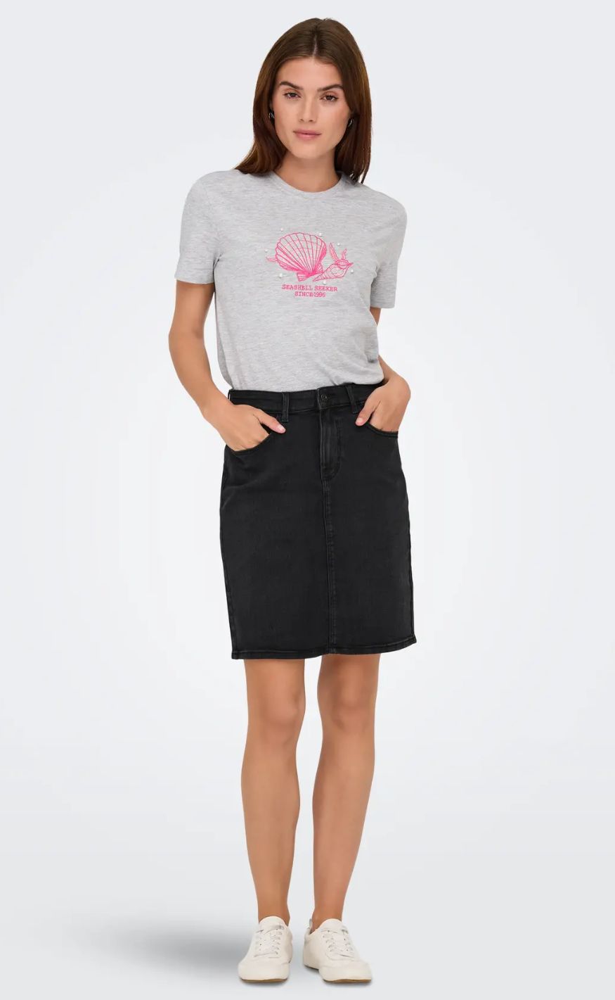ONLY T-shirt - Kita Shell - Grey
