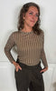 Marta Du Chateau Topp - Elissa - Brown Check