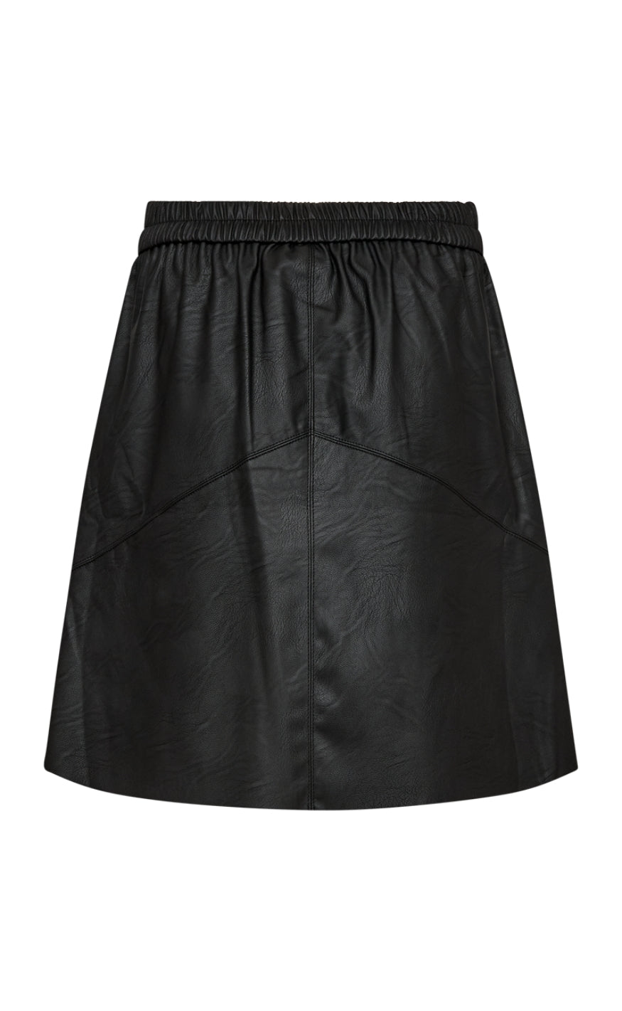 Freequent Skjørt - Harley PU - Black