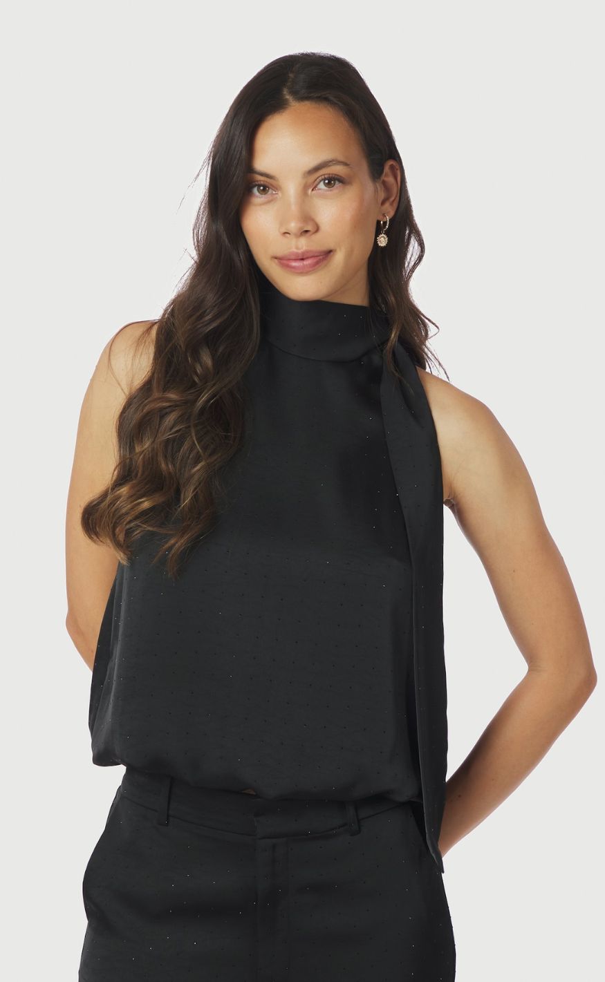 Neo Noir Topp - Veda Heavy Sateen Bedaz - Black