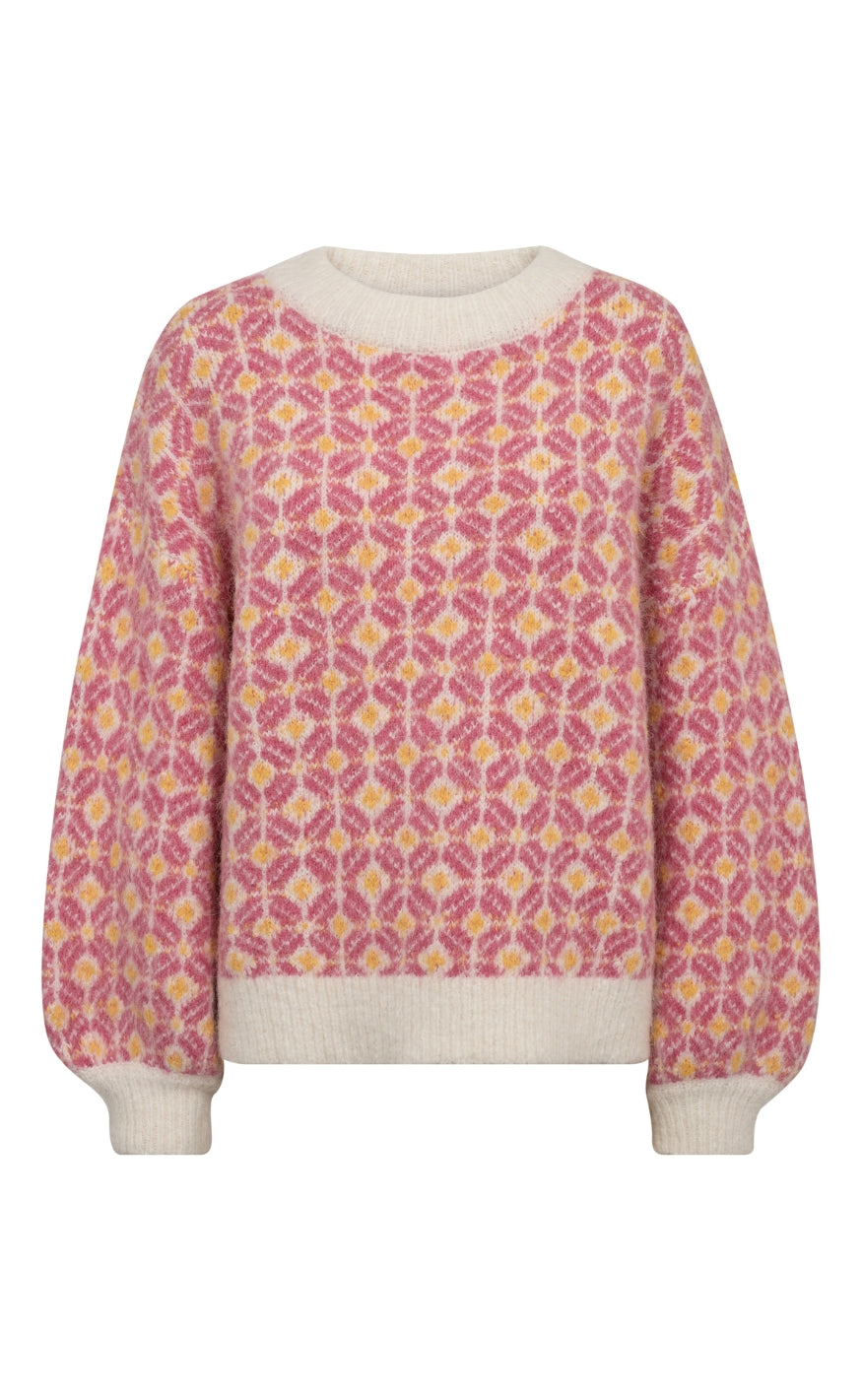 A-View Genser - Stavanger - Off White/Pink