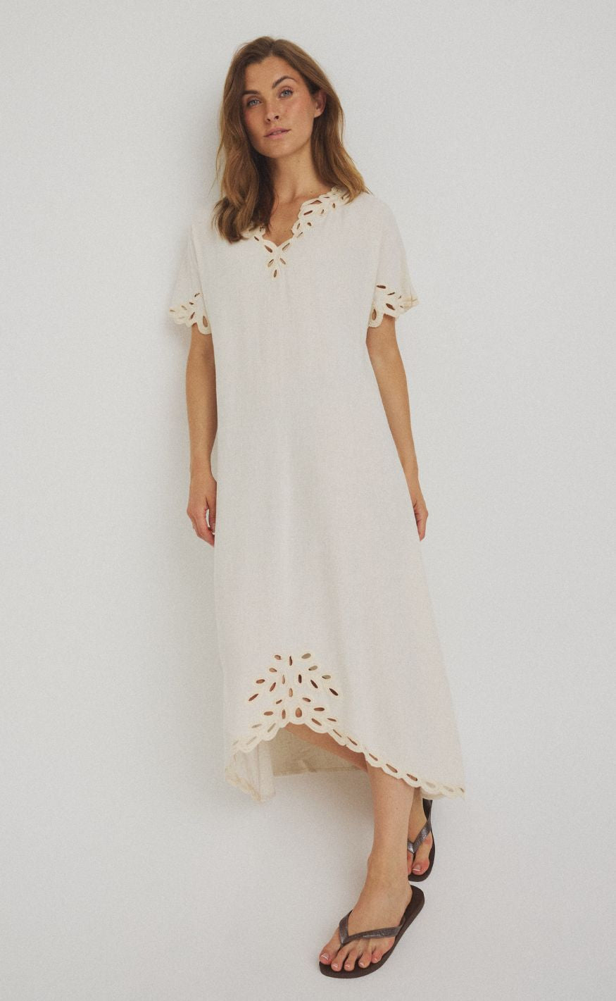 Luxzuz Kjole - Vanessa - Off White 7038