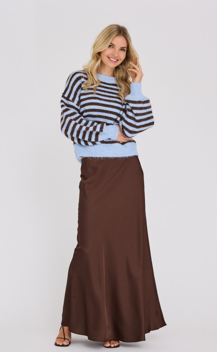 A-View Pullover - Elise - Brown/Blue