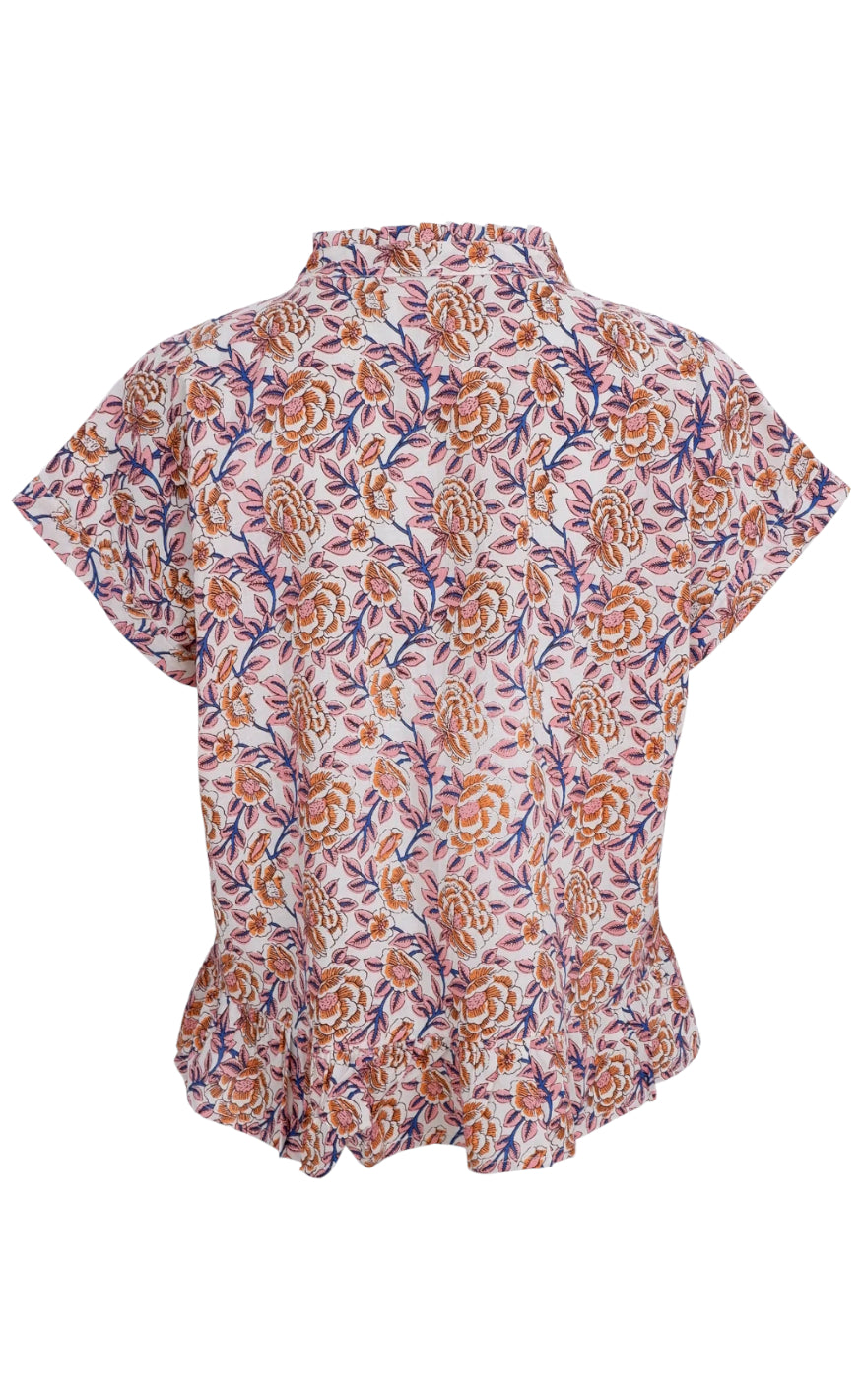 Black Colour Bluse - Flora Ruffle - Fairy Flower