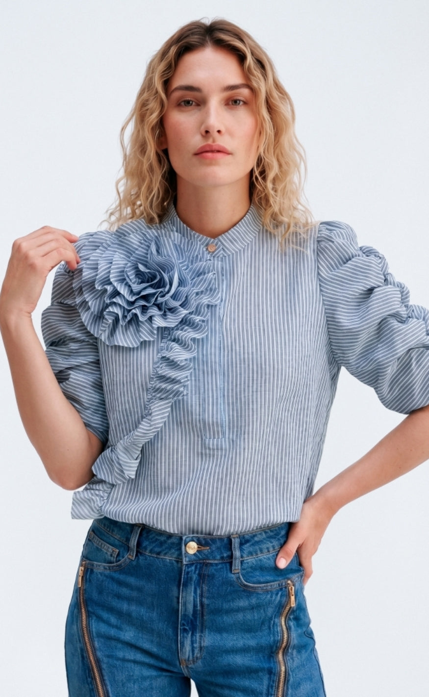 Gossia Bluse - Zabina Ea - Dusty Blue