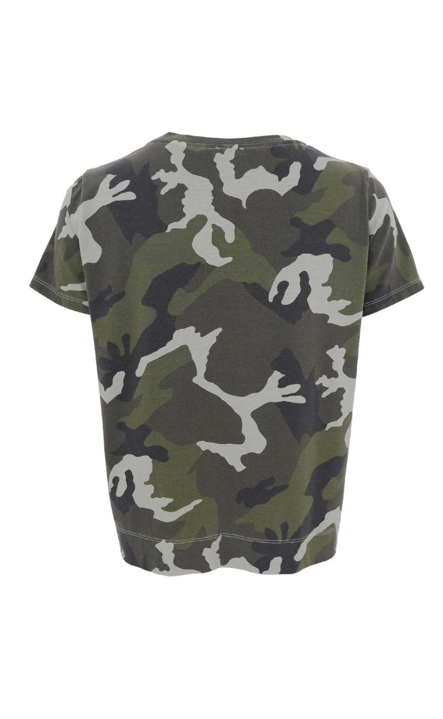 Black Colour T-shirt - Zelda - Army Camouflage