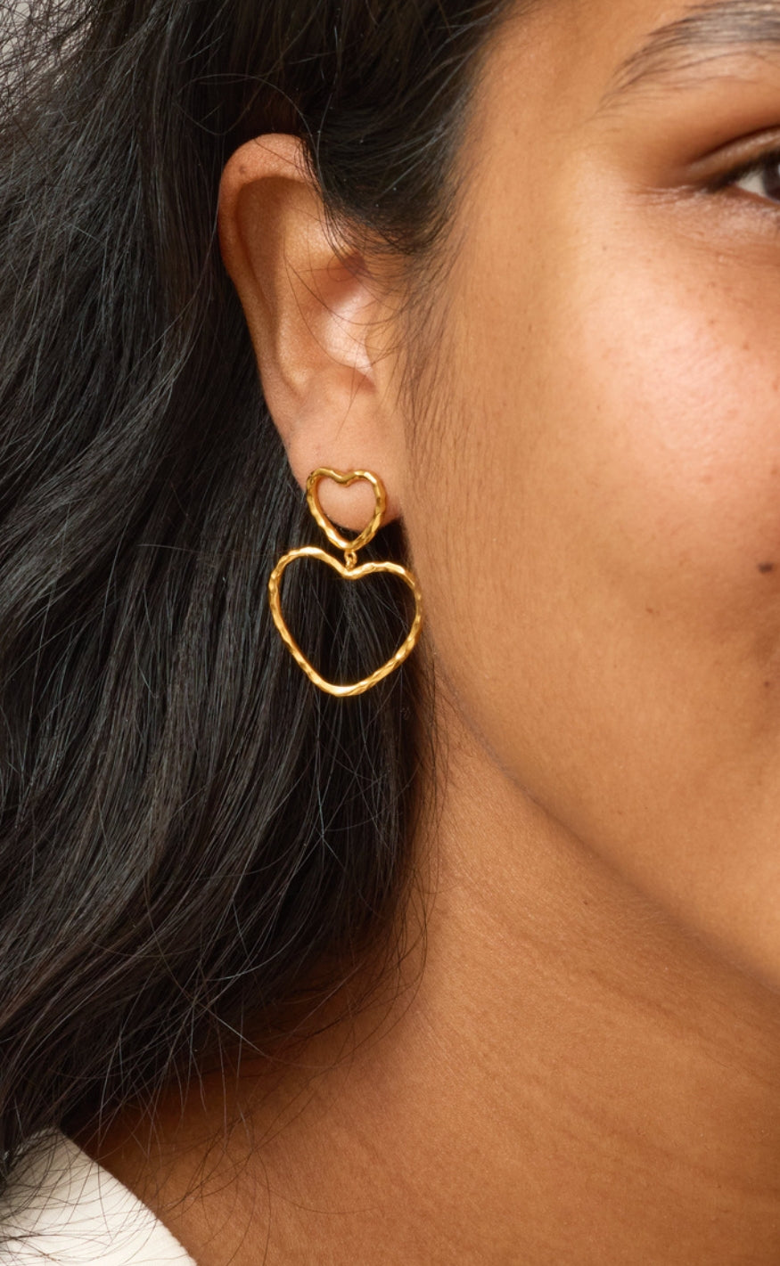 ENAMEL Copenhagen Øreringer - Organic Lovelink - Gold Colour