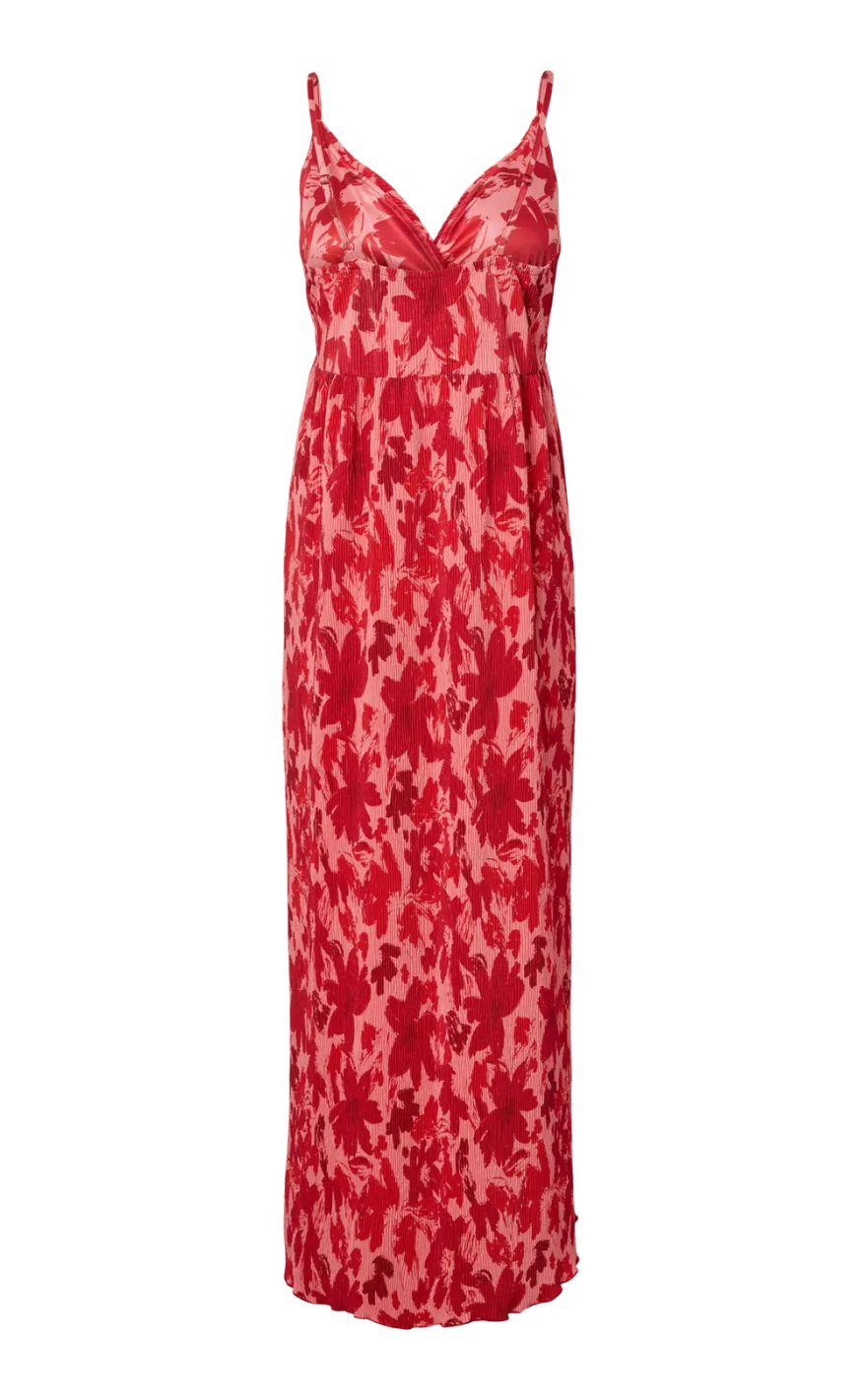 Pieces Kjole - Flora - Adrenaline Rush/Red Tone Flowers