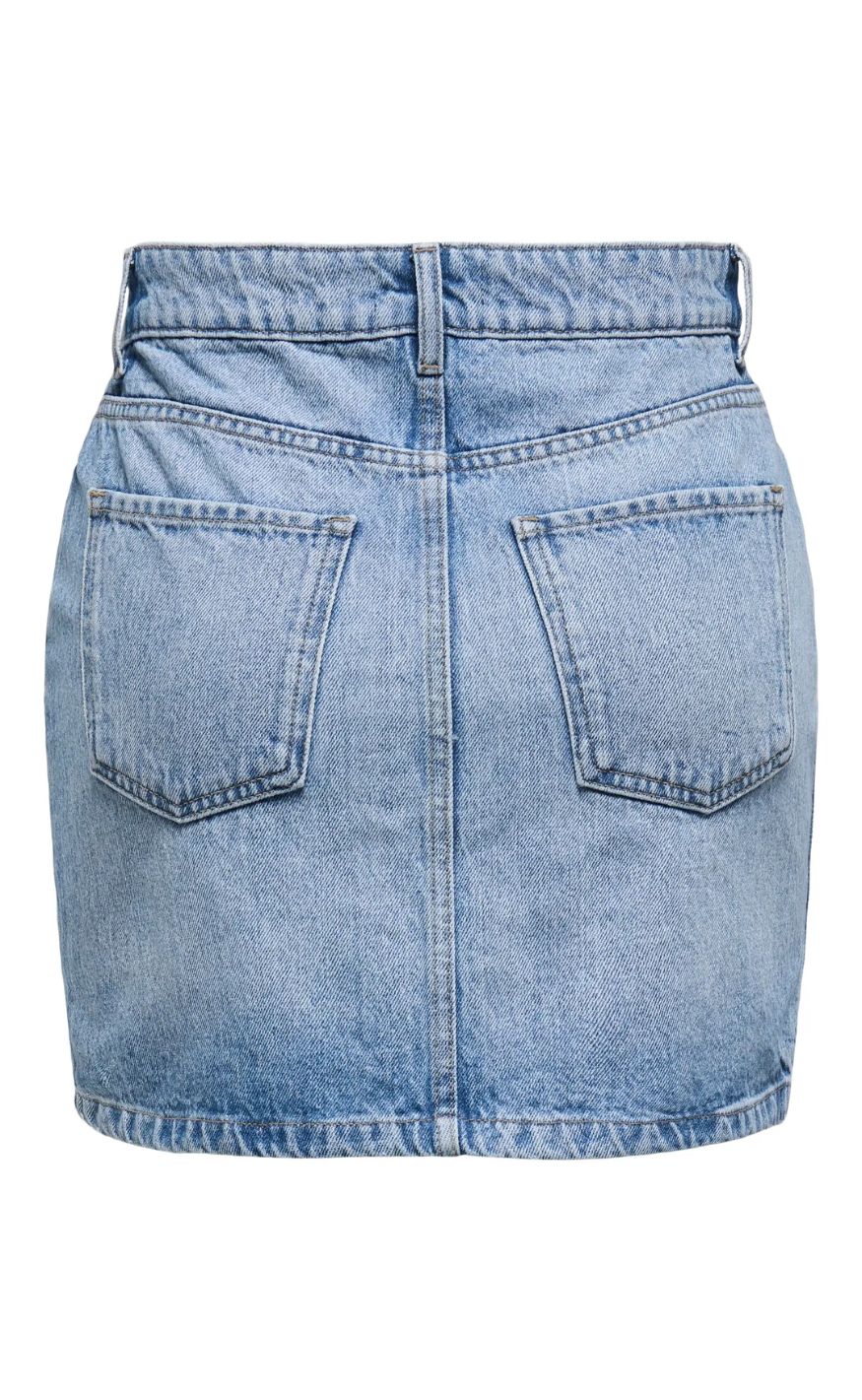 ONLY Skjørt - Stella Short - Light Blue Denim