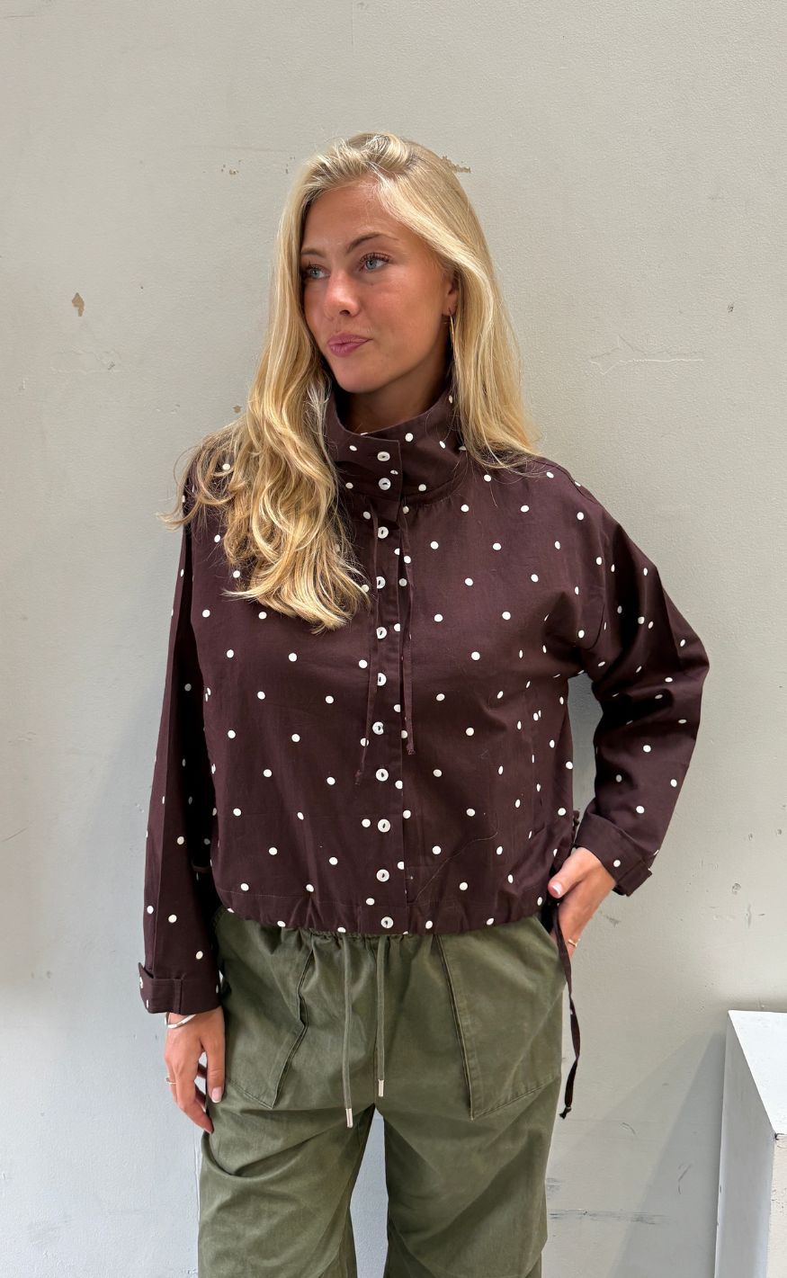 Continue Jakke - Stine Dot - Brown Dot
