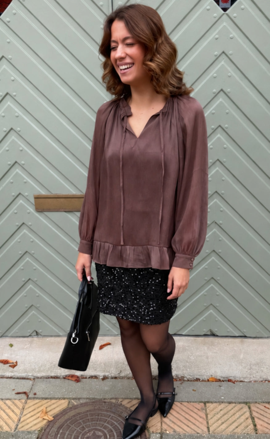 Say INA Copenhagen Skjørt - Julia Sequin - Black Sequin