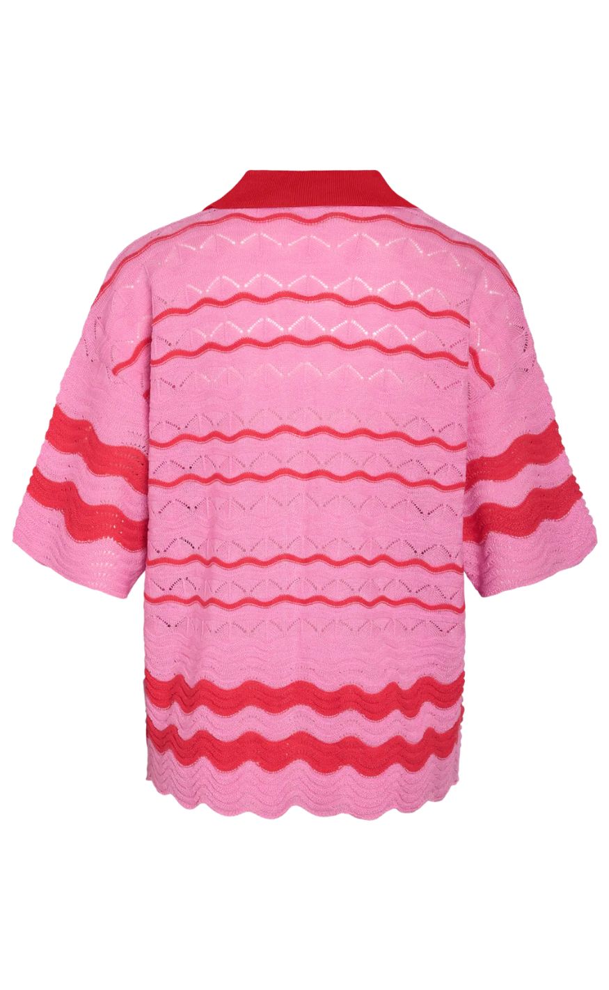 Noisy May Cardigan - Sadie - Begonia Pink/Tomato
