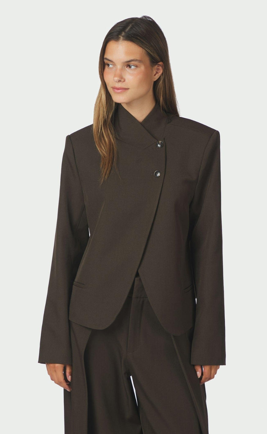 Neo Noir Blazer - Tiria Structure - Dark Brown