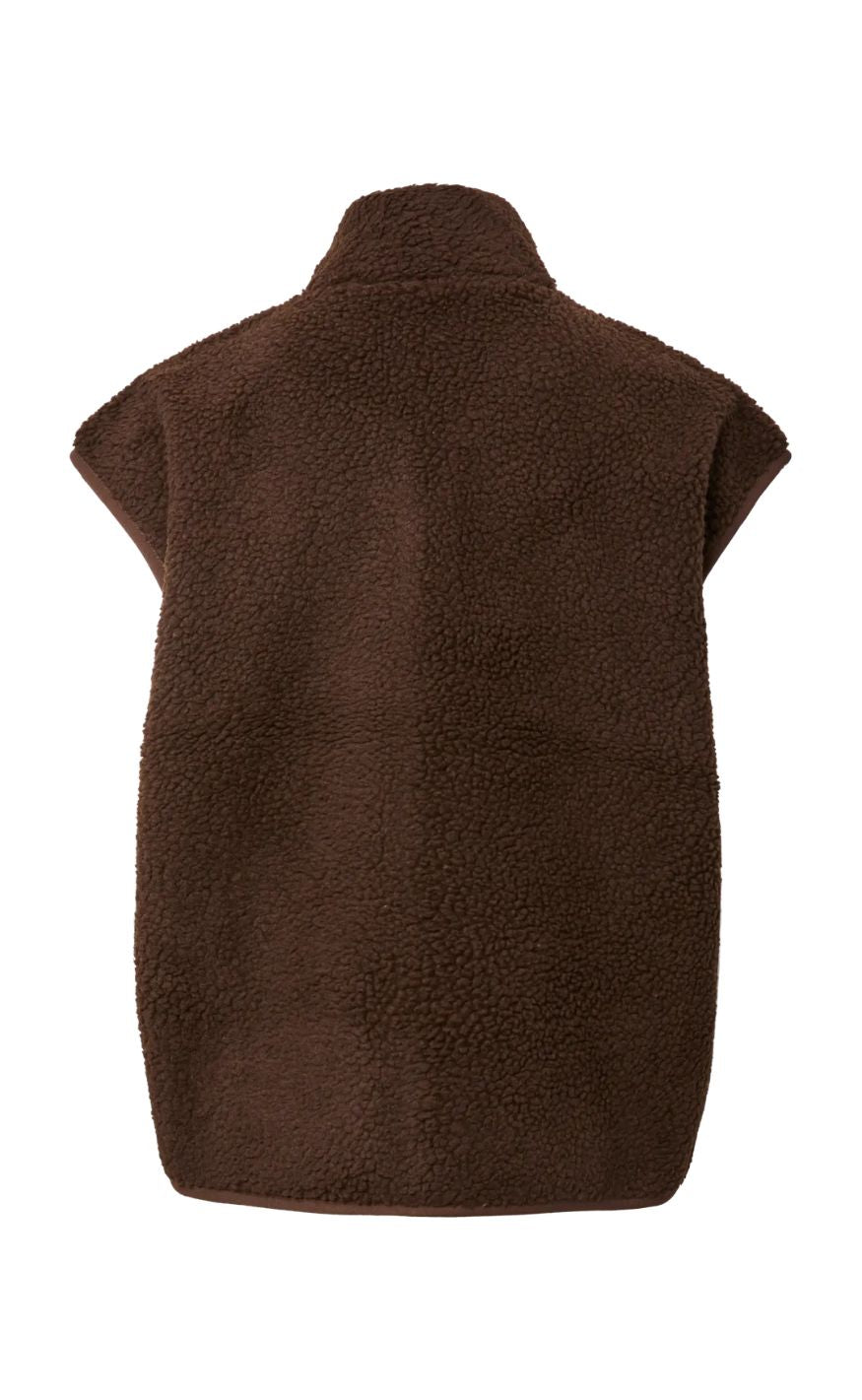 Pieces Vest - Sadia Teddy - Hot Fudge
