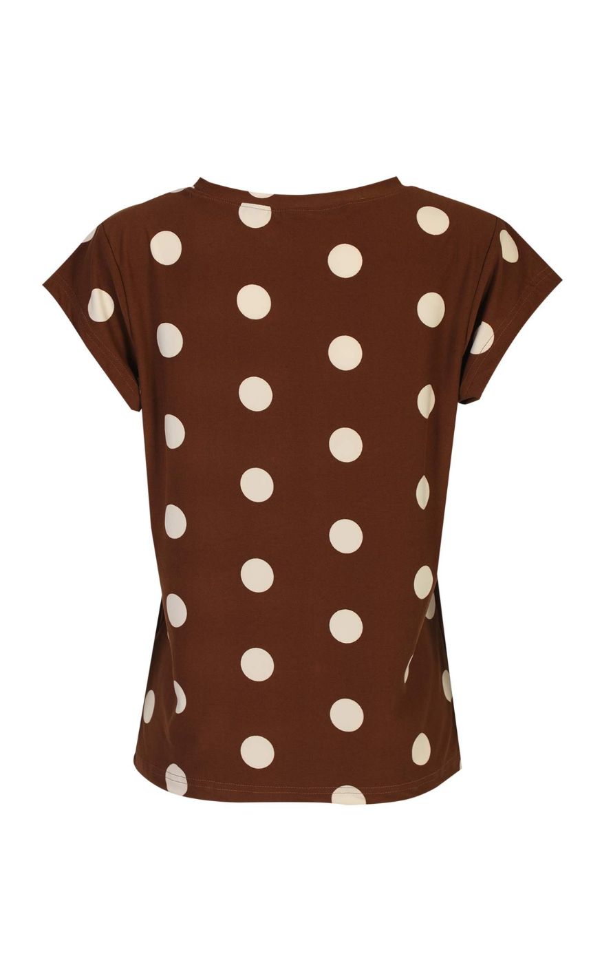 Liberte T-Shirt - Alma U - Brown Creme Dot
