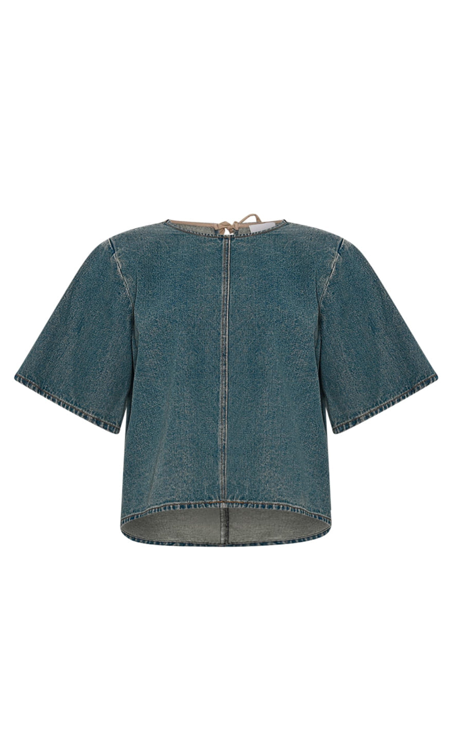 Noella Bluse - Kameko - Vintage Blue Wash