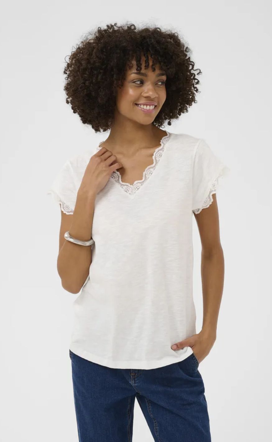Culture T-shirt - Biana Lace - Spring Gardenia