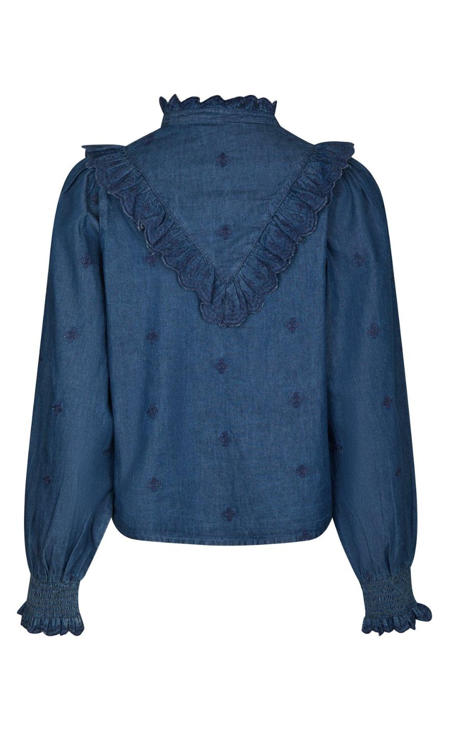 Neo Noir Bluse - Degas Denim - Blue