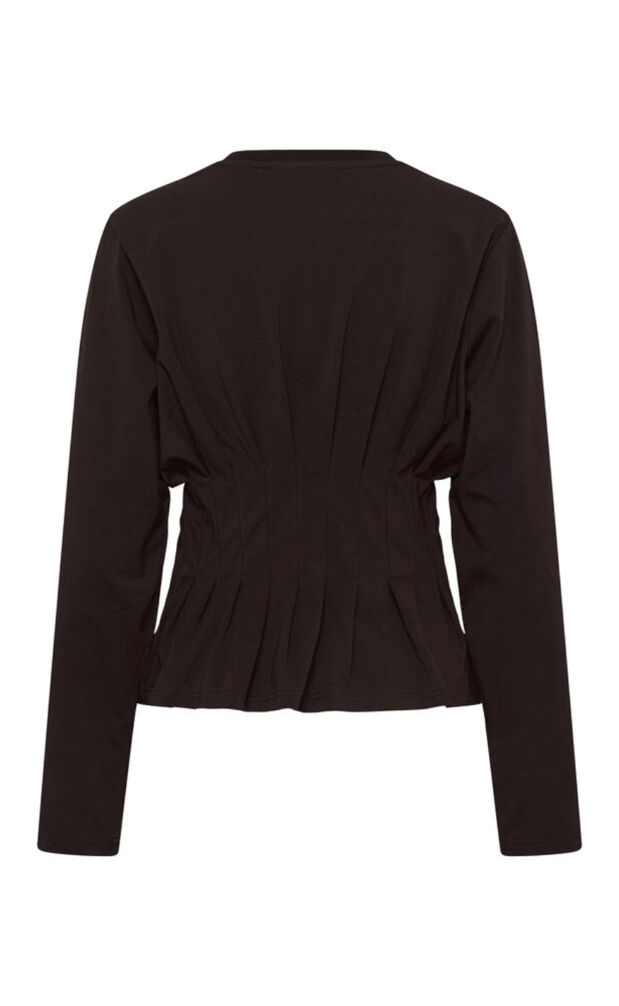 Gestuz Bluse - Inez LS - Ganache