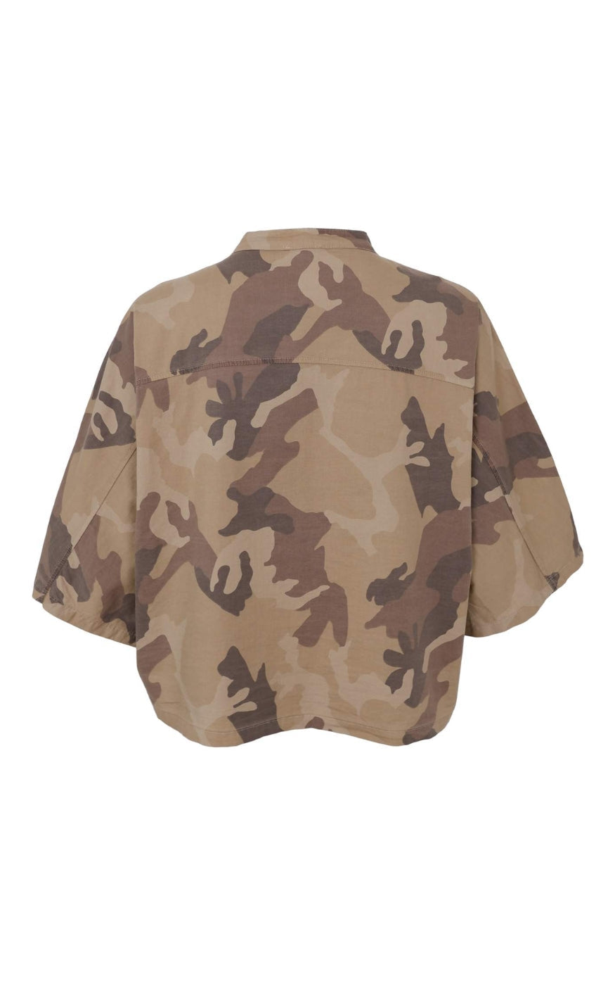 Black Colour Skjorte - Ally Loose - Brown Camouflage