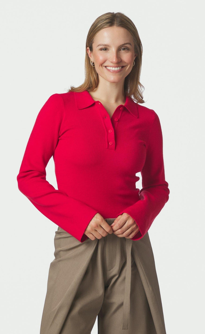 Neo Noir Bluse - Fannya Polo - Red