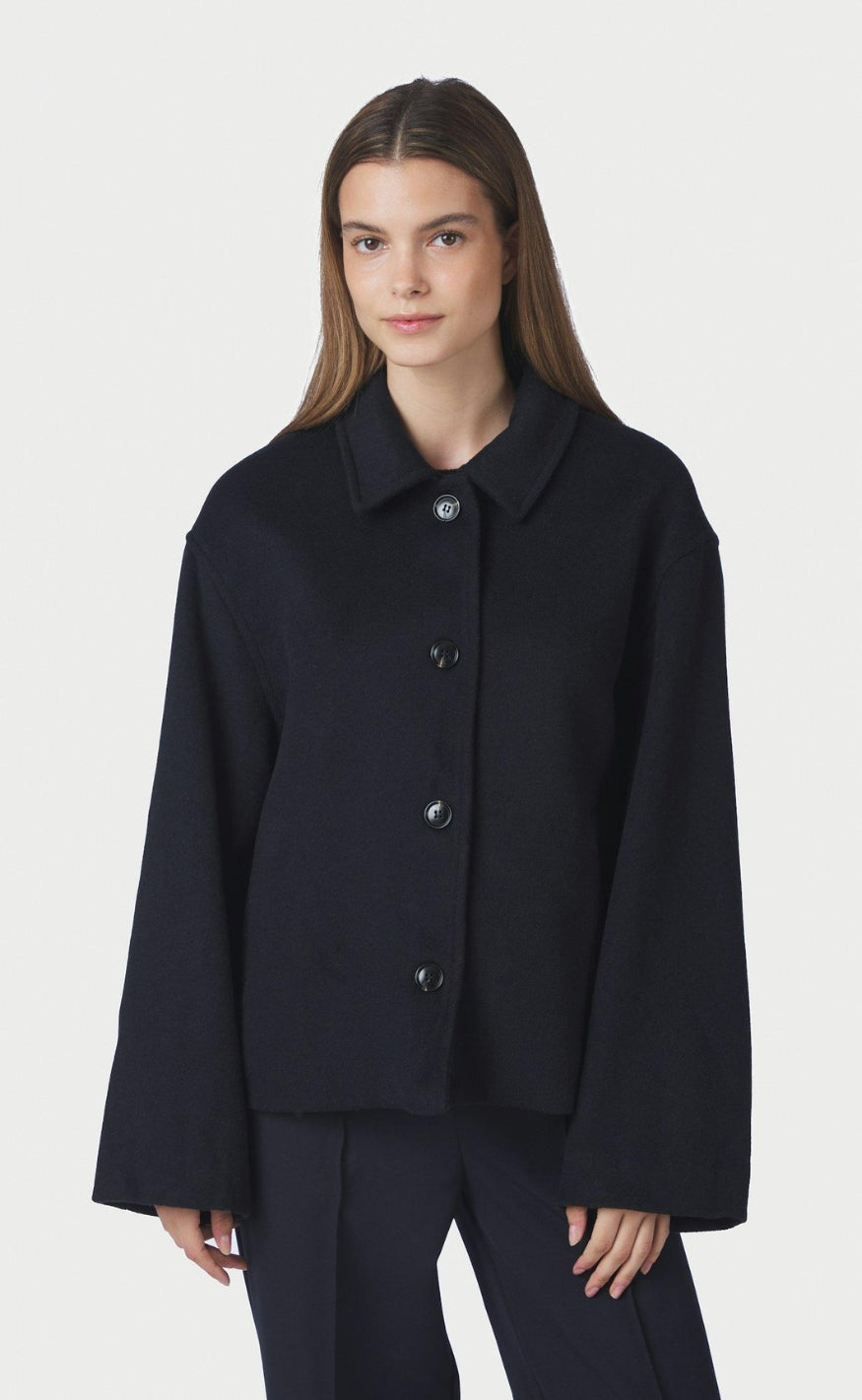 Neo Noir Jakke - Hamra Wool - Navy