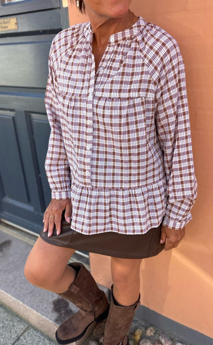 Say INA Copenhagen Skjorte - Valeria - Rose Checks