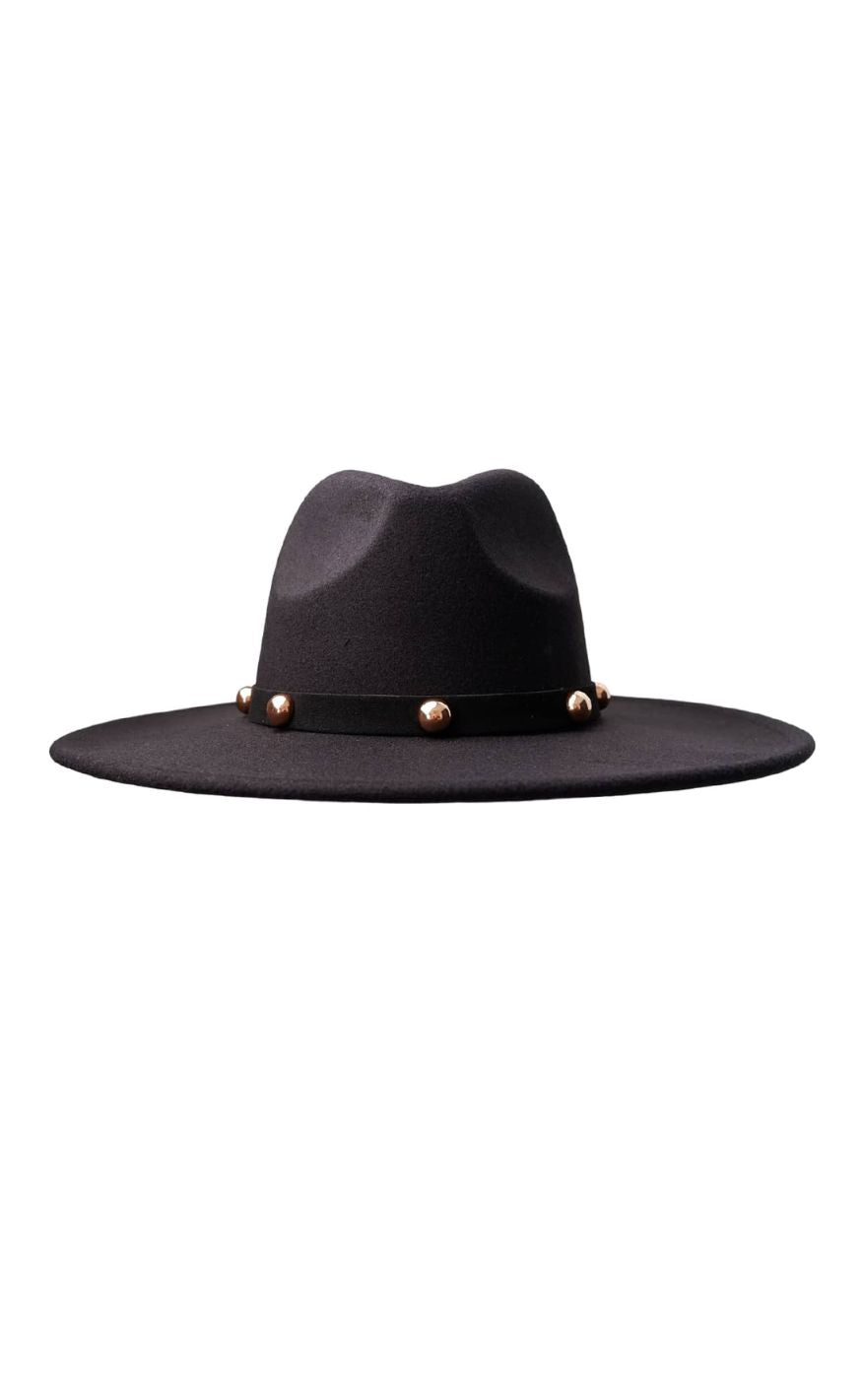 Black Colour Hatt - Caroline - Black