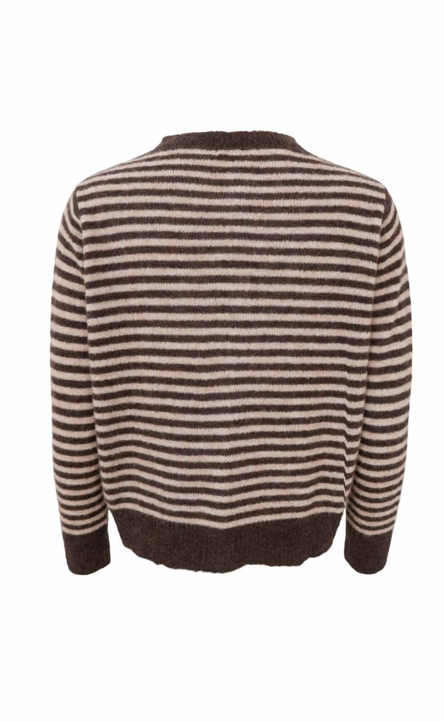 Black Colour Cardigan - Dell - Coffee