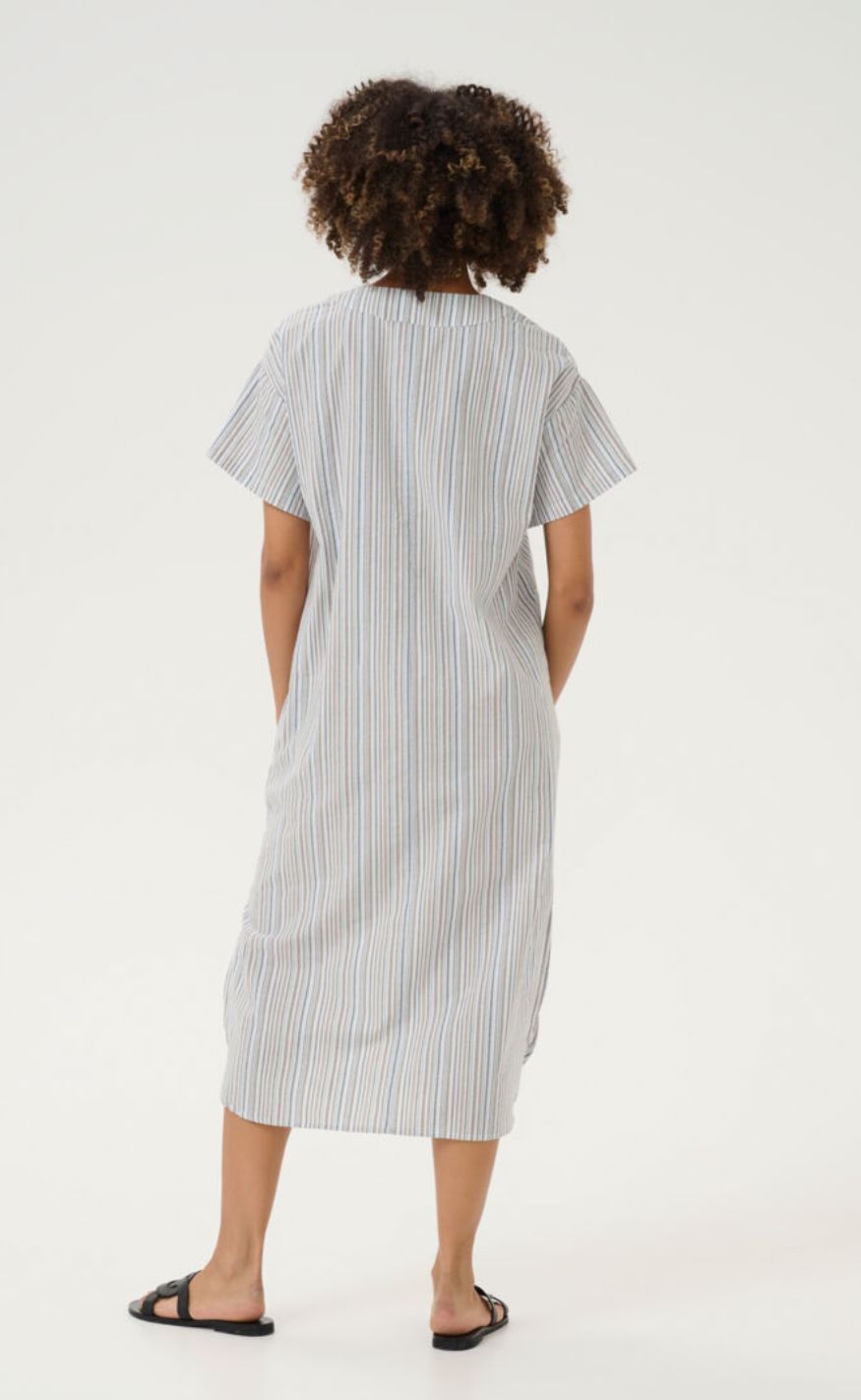 Culture Kjole - Twila - Blue Stripe