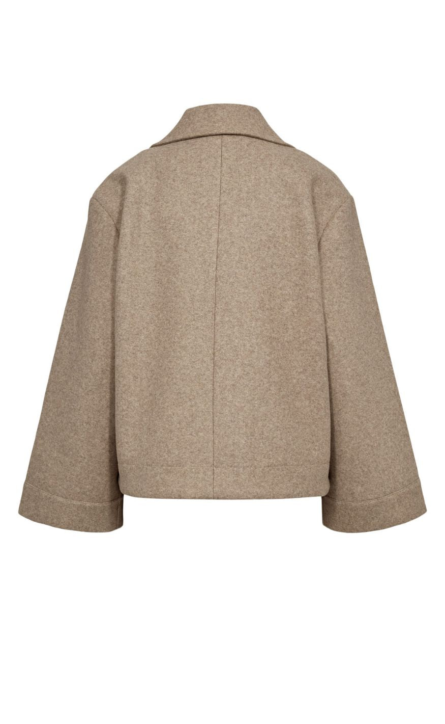 Nümph Jakke - Kimma Short - Sesame Melange