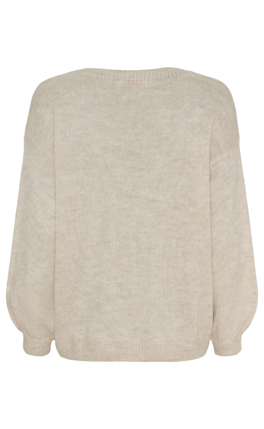 Marta Du Chateau Genser - Amarante Knit - Beige/Pink/Orange