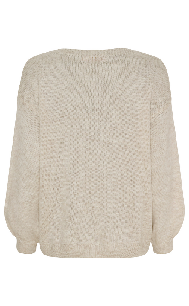 Marta Du Chateau Genser - Amarante Knit - Beige/Pink/Orange