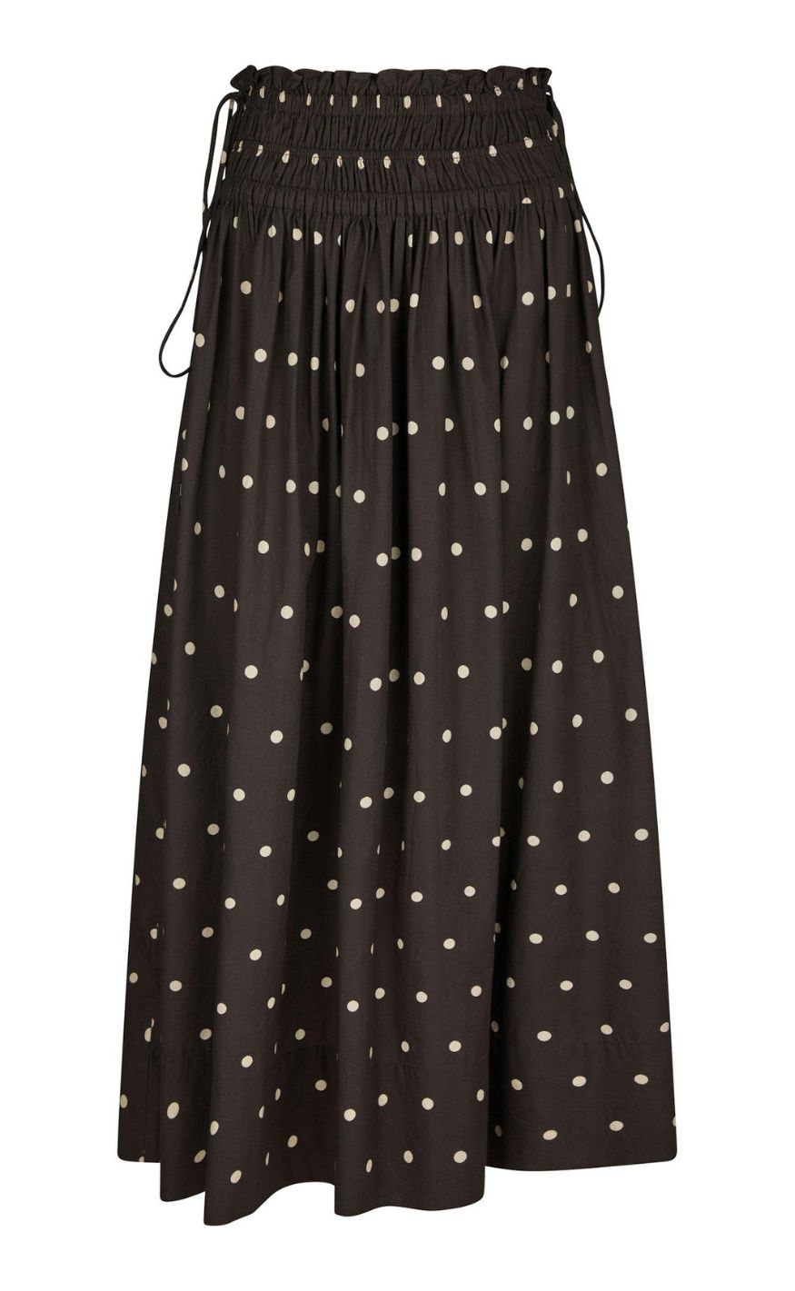 Neo Noir Skjørt - Lillie Dot - Dark Brown