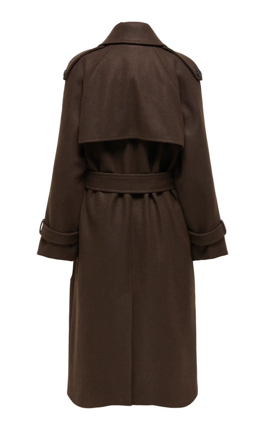 ONLY Kåpe - Dear Long - Chocolate Brown Melange