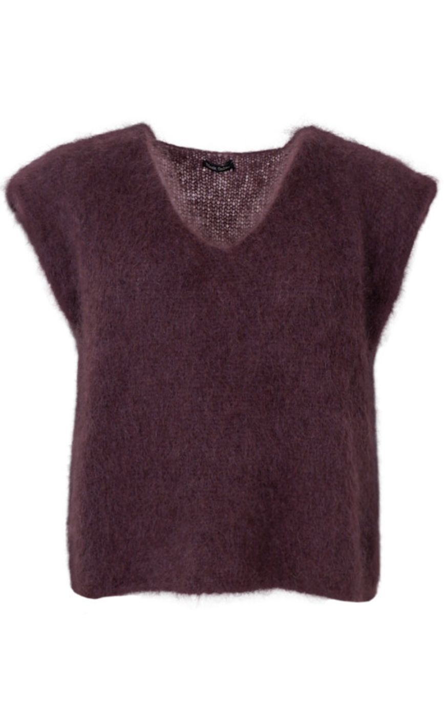 Black Colour Vest - Bjoerk Pullover - Coffee