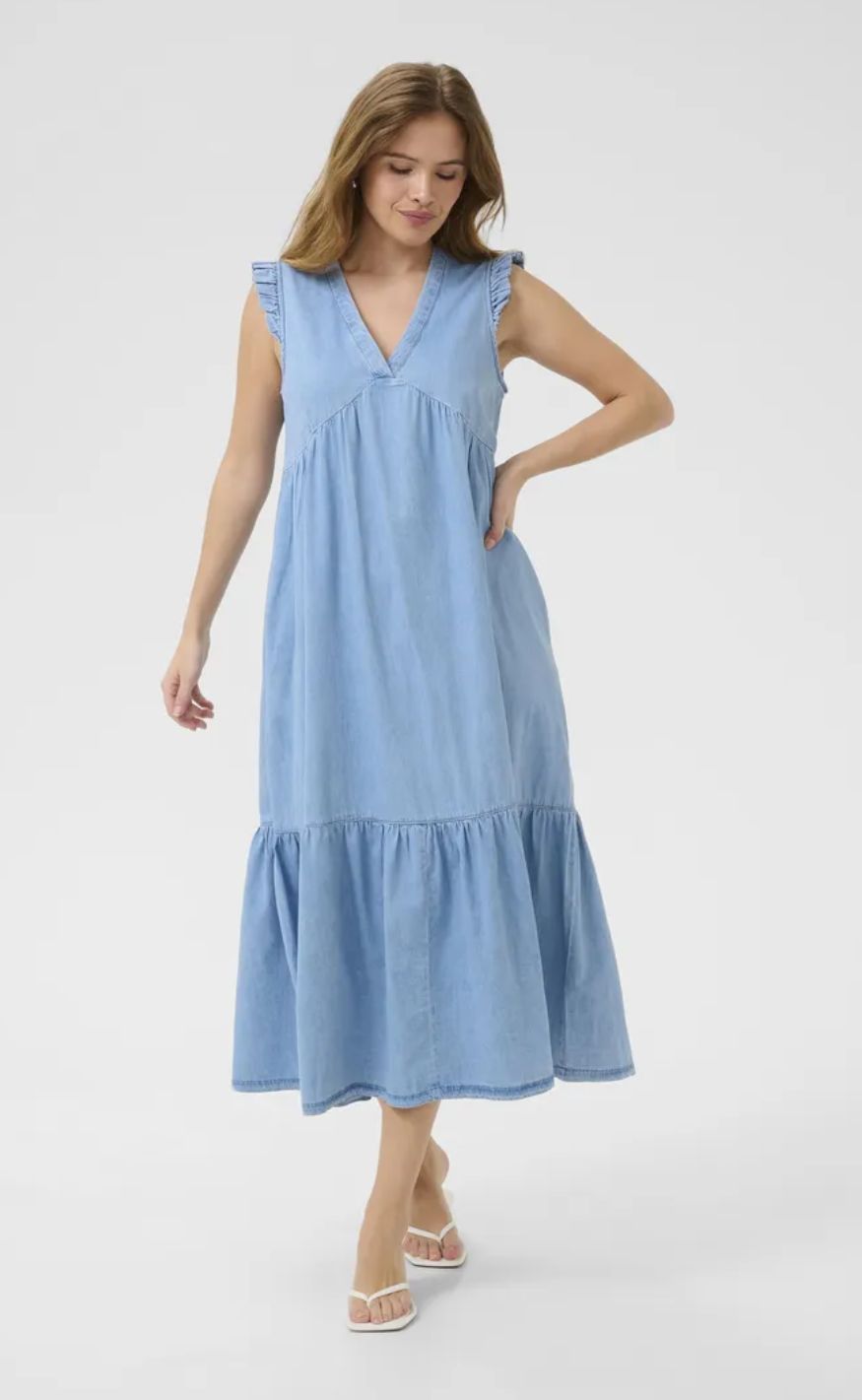 Culture Kjole - Berteline Arpa - Light Blue Wash