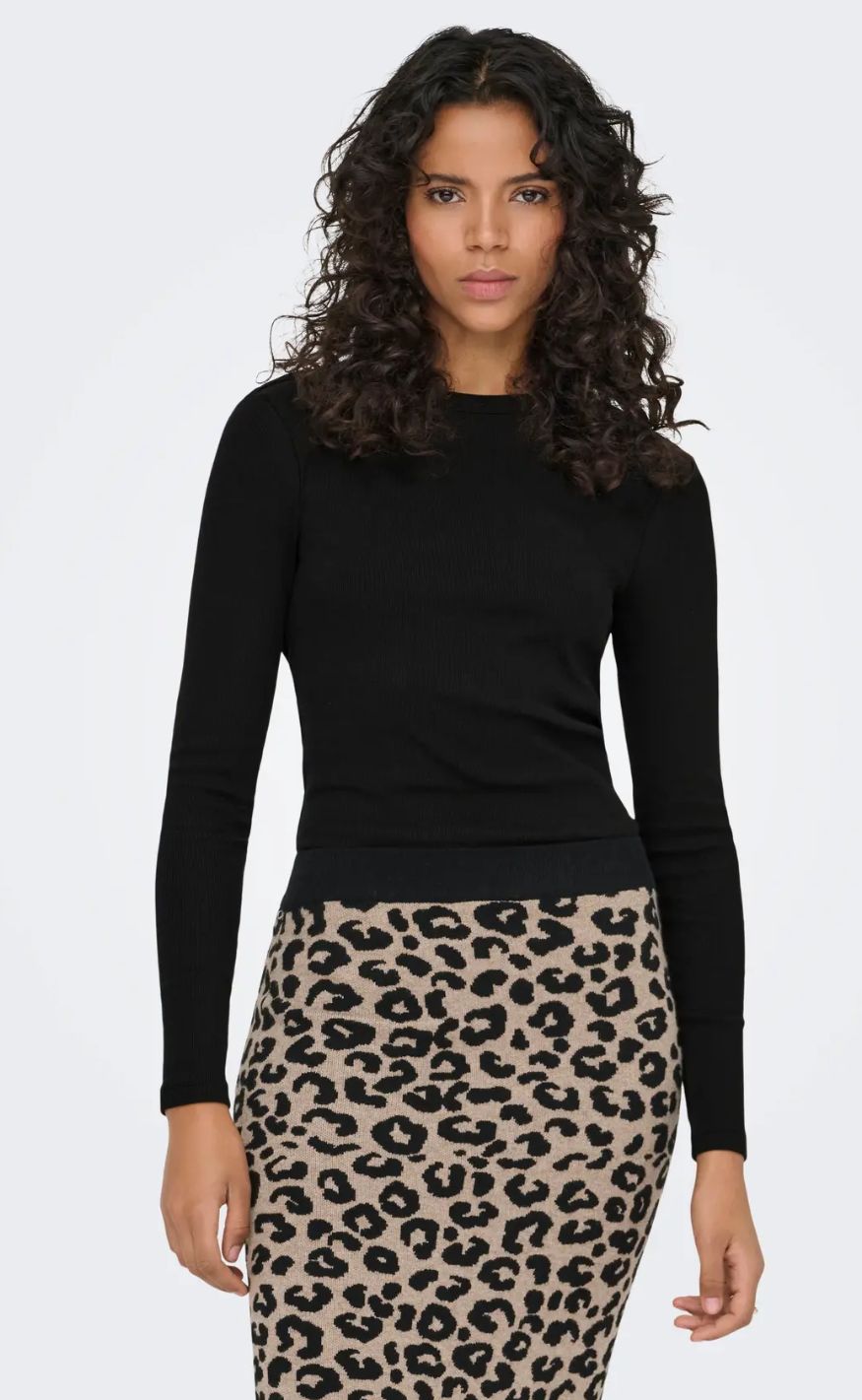 ONLY Bluse - Val O-neck - Black