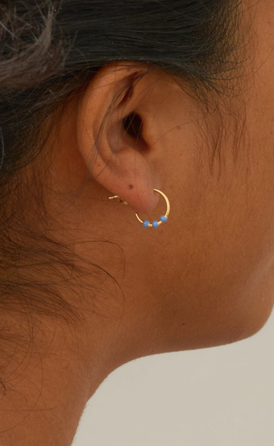 ENAMEL Copenhagen Øreringer - Lola Small Hoops - Cornflower