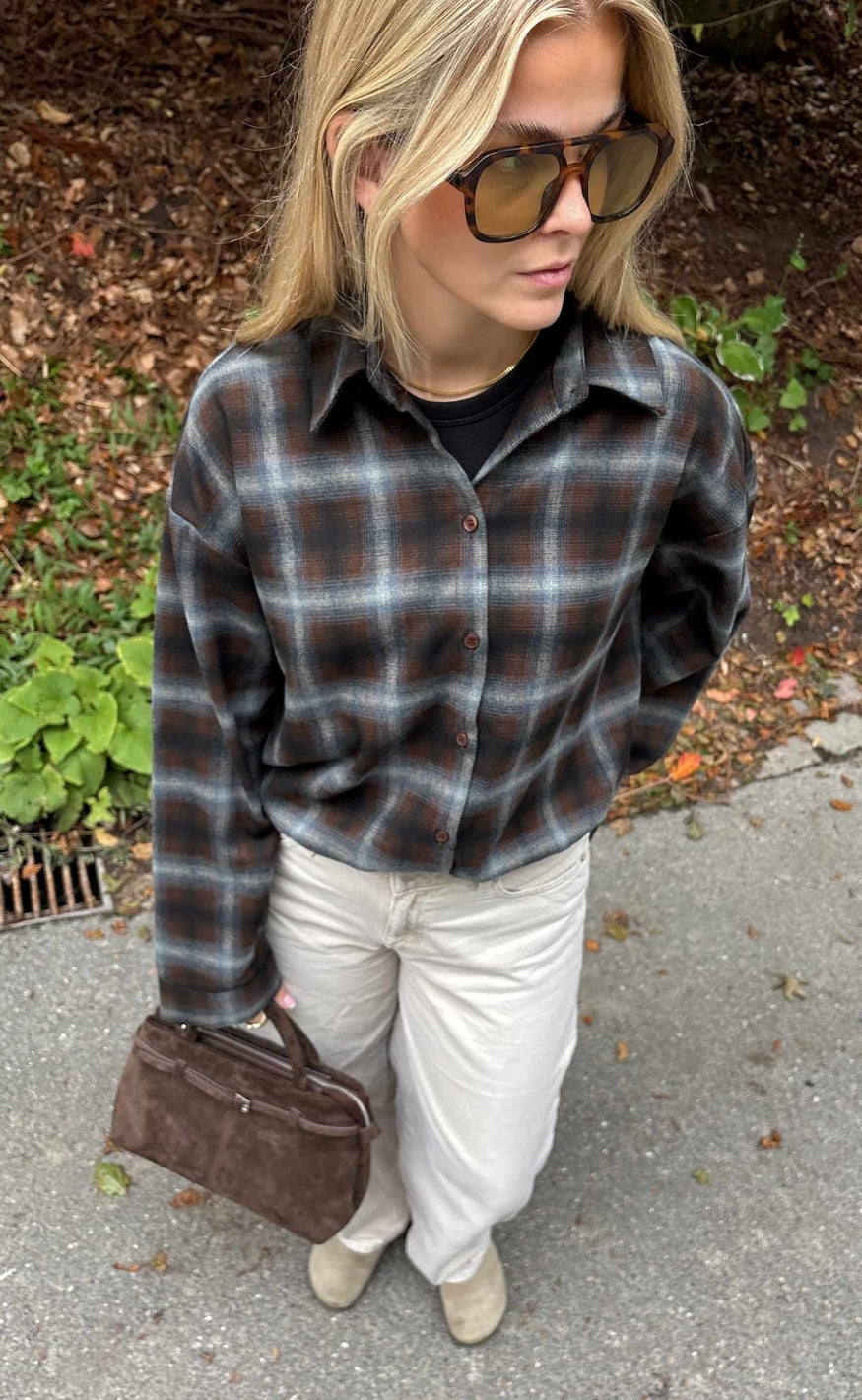Noella Skjorte - Nila - Danne Brown Blue Check