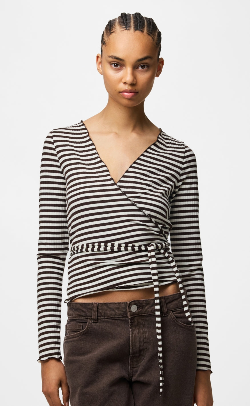 Pieces Bluse - Layla - Hot Fudge Coconut Milk