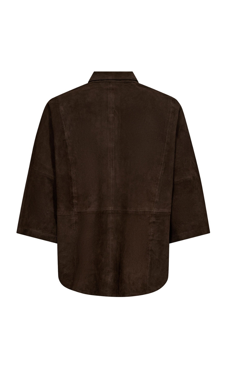 Depeche Skjorte - Tenna Suede - Dusty Brown