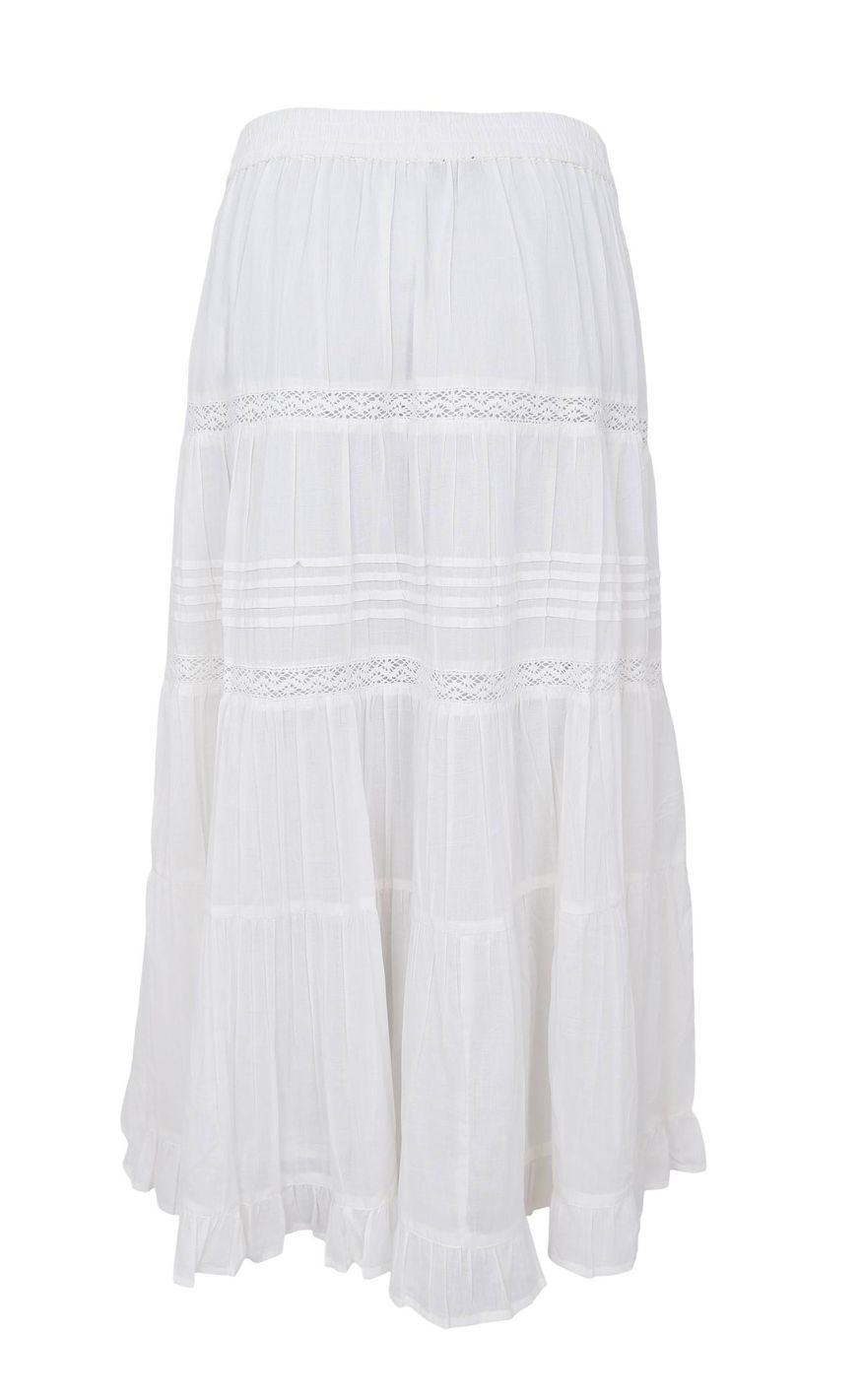 Black Colour Skjørt - Harriet - Off White