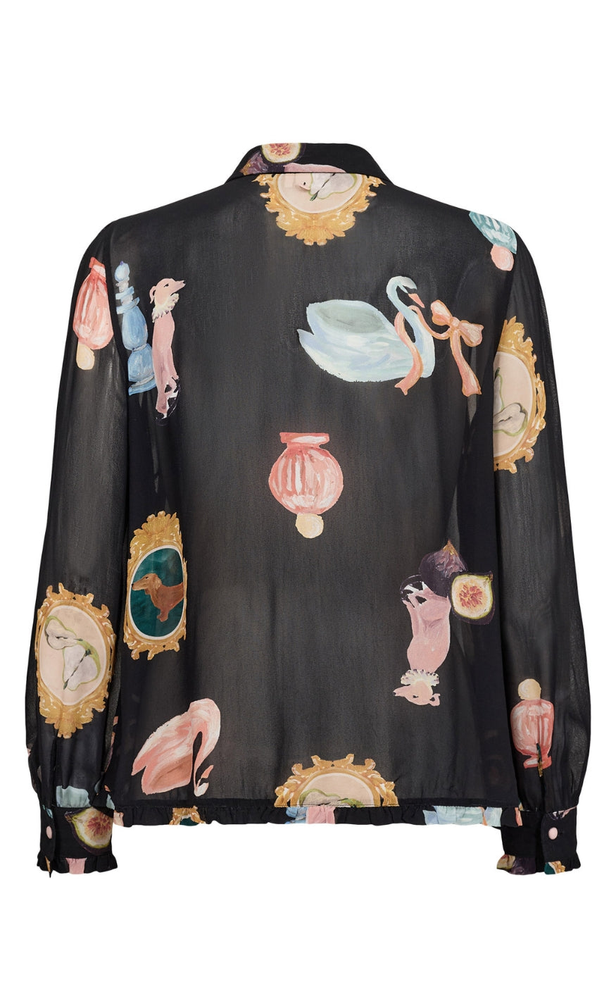 Nümph Bluse - Ophelia LS - Caviar