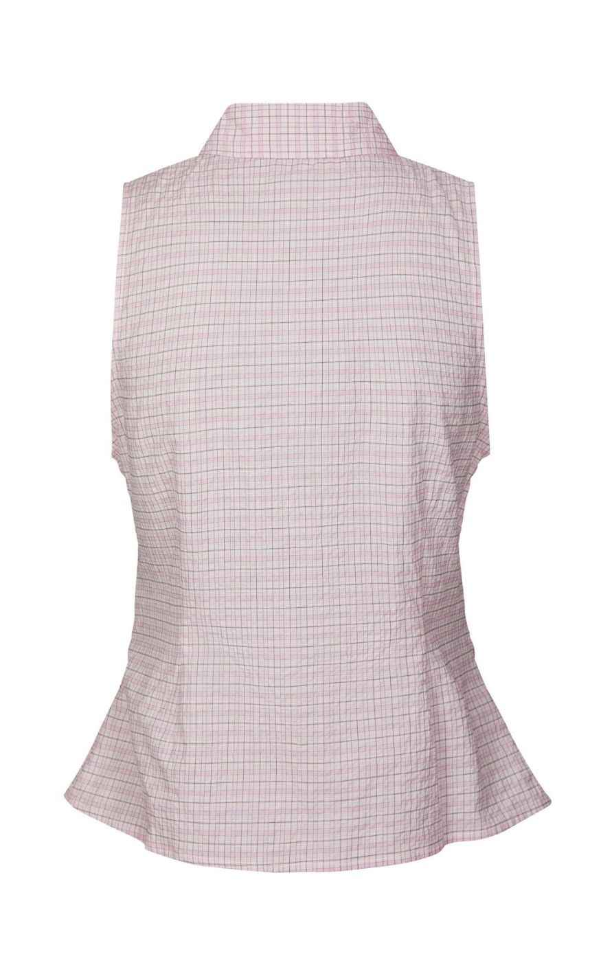 Neo Noir Topp - Celest Check - Light Pink
