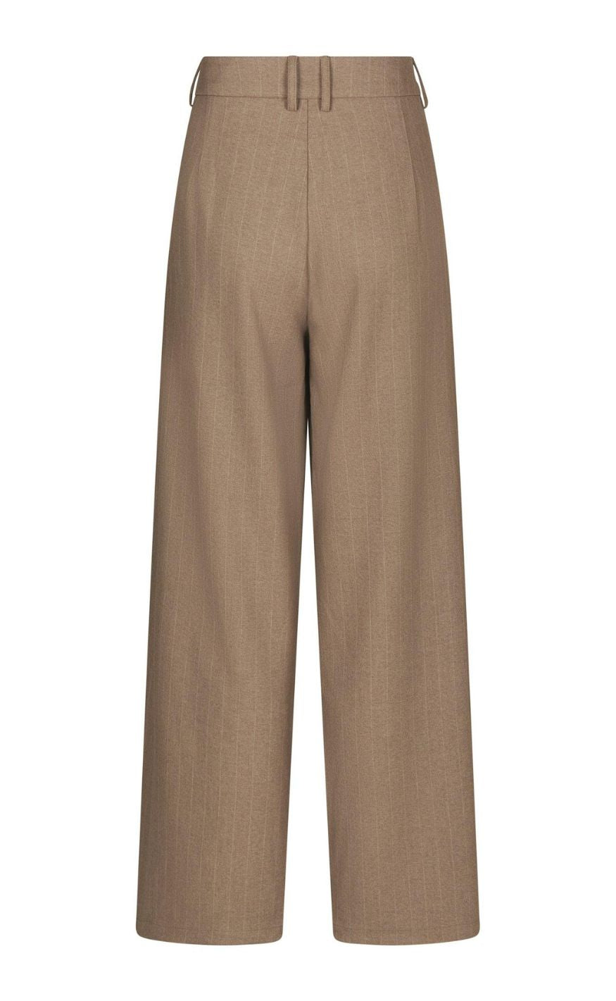 Neo Noir Bukser - Essiall Pinstripe - Taupe