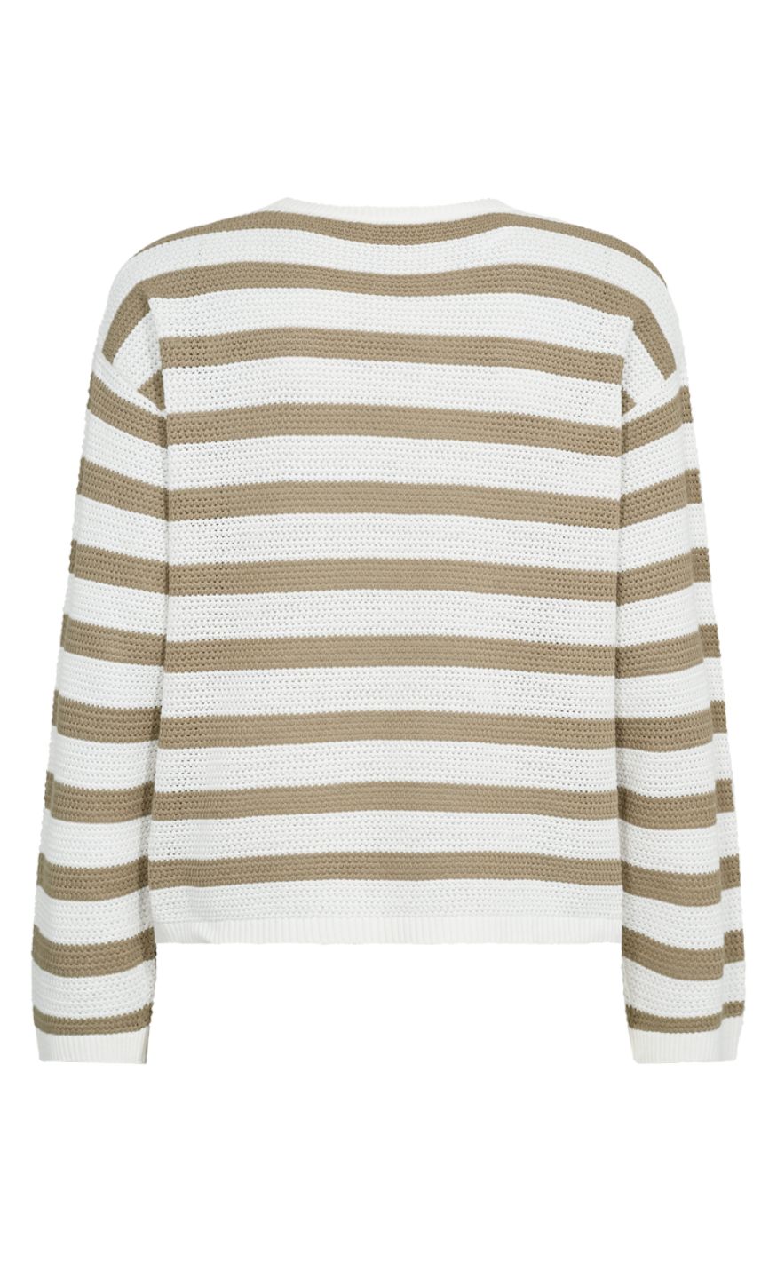 Freequent Genser - Dodo - Star Off-White w. Silver Mink