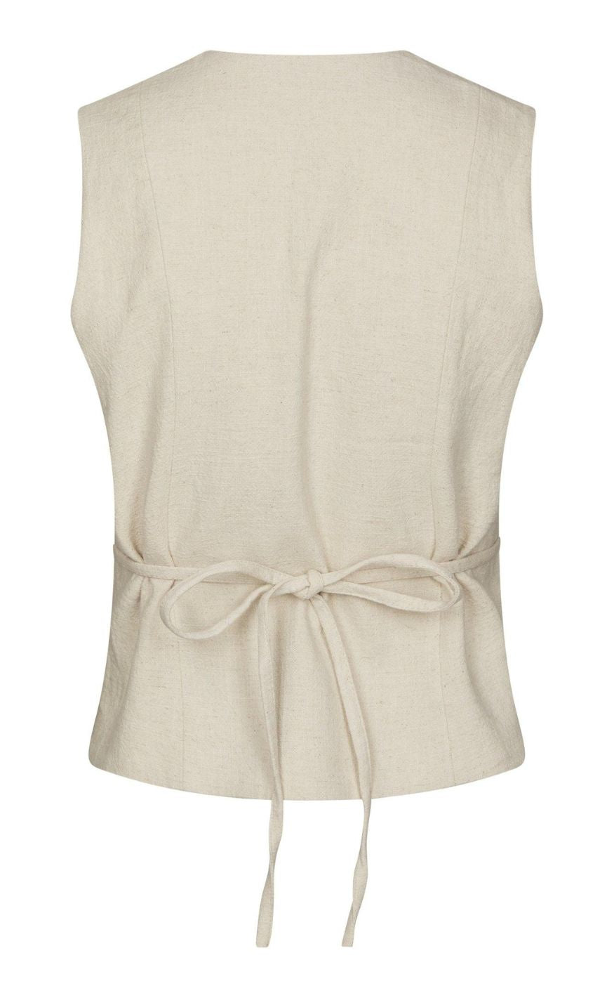 Neo Noir Vest - Samara Ramie - Natural